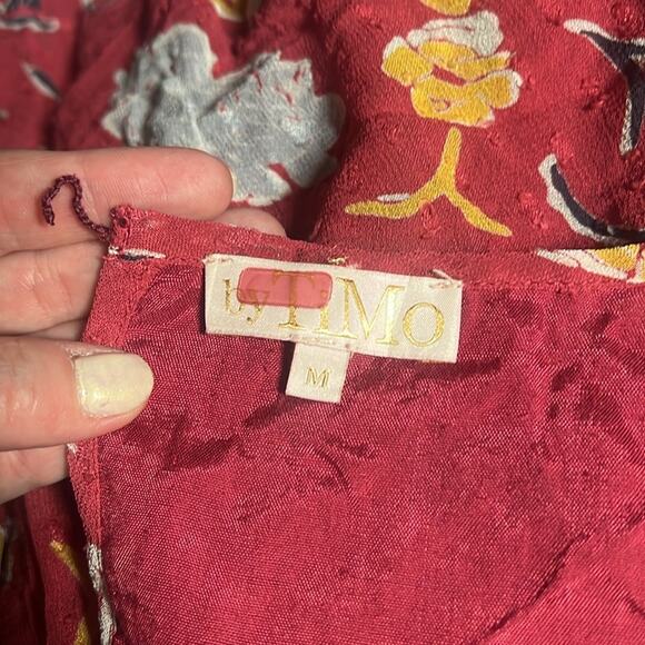 byTiMo Semi Couture Layered Ruffles Feminine Maxi Floral Red Womens‎ Size Medium - Picture 5 of 9